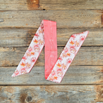 Pink floral Western_Wild_Rag_Scarf_for_Cowgirls_Rodeo_Drive_Conchos