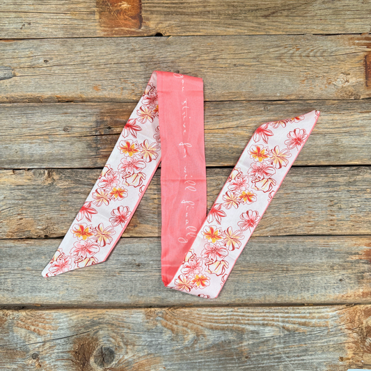 Pink floral Western_Wild_Rag_Scarf_for_Cowgirls_Rodeo_Drive_Conchos