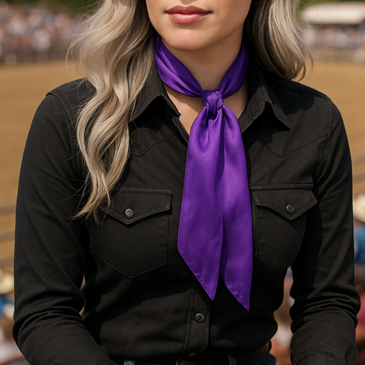 Purple Wild_Rag_Necktie_for_Cowgirls_Rodeo_Drive_Conchos
