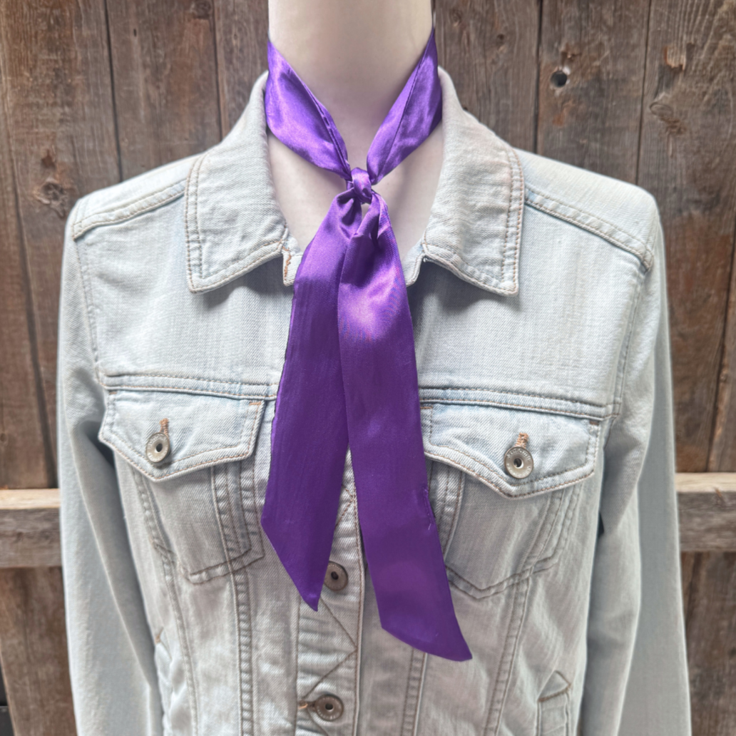 Purple Wild_Rag_Scarf_for_NFR_Cowgirls_Rodeo_Drive_Conchos