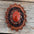 Rust Cabochon Stone - Leather Rosette Options -