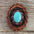 Turquoise Cabochon Stone - Leather Rosette Options -