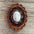 White Cabochon Stone - Leather Rosette Options -