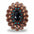 Lapis Cabochon Stone - Leather Rosette Options -