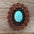 Turquoise Cabochon Stone - Leather Rosette Options -