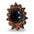Lapis Cabochon Stone - Leather Rosette Options -