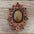 Sage Cabochon Stone - Leather Rosette Options -