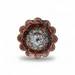 Antique Silver AB Crystal Conchos | Sizes 1"- 3" | Buckles | Saddle Set | Leather Rosettes | Slide