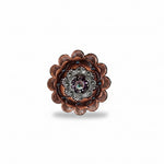Antique Silver Amethyst - AB Crystal Conchos | Sizes 1"- 3" | Buckles | Saddle Set | Leather Rosettes | Slide