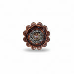 Antique Silver Champagne - AB Crystal Conchos | Sizes 1"- 3" | Buckles | Saddle Set | Leather Rosettes | Slide