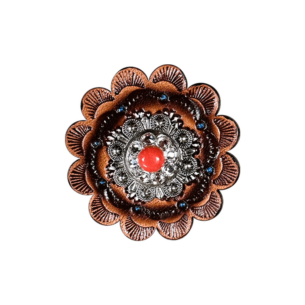 Coral & Clear Antique Silver 1