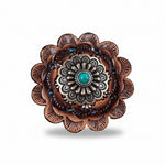 Copper Turquoise Western Concho W103