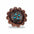 Copper Turquoise & Clear Crystal Western Concho W138