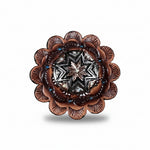 Starburst Antique Silver Western Concho W185