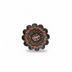 Copper Pink - AB - Champagne Crystal Conchos | Sizes 1"- 3" | Buckles | Saddle Set | Leather Rosettes | Slide