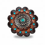 Copper Turquoise Western Concho W103