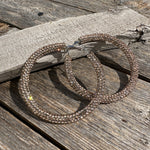 Champagne Western Bling Hoop Fashion Earrings