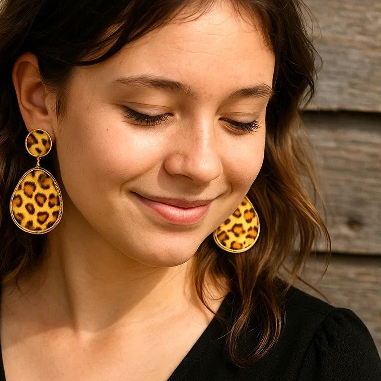Light Rodeo Style Animal Print Fashion Earrings