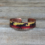 Western Sunset Copper Rustic Fashion Cuff Bracelet