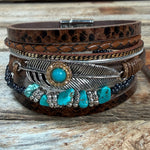 Brown Boho Multi Strand Wrap Bracelet