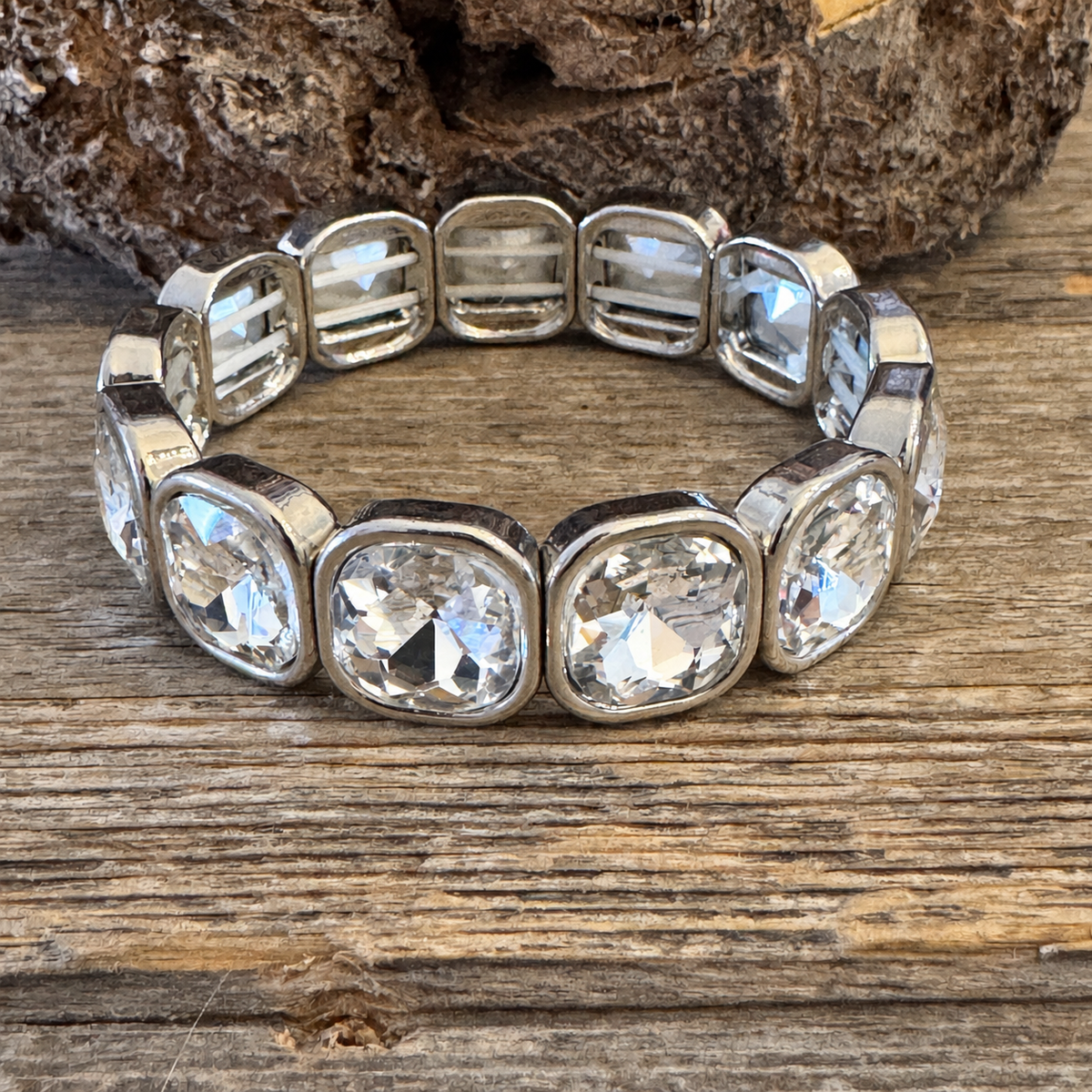 Clear Rhinestone Western Fashion Bracelet