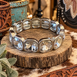 Clear Rhinestone Western Fashion Bracelet