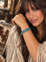 Blue Rhinestone Western Fashion Bracelet