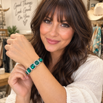 Emerald Green Rhinestone Western Fashion Bracelet