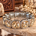 Champagne Rhinestone Western Fashion Bracelet