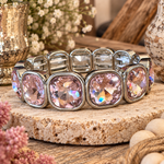 Pink Rhinestone Western Fashion Bracelet