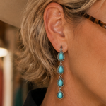 Fashion Turquoise Teardrop Dangle Earrings