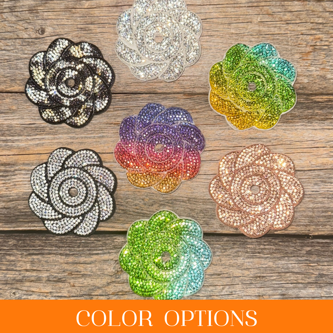 Flower Rhinestone Rosette