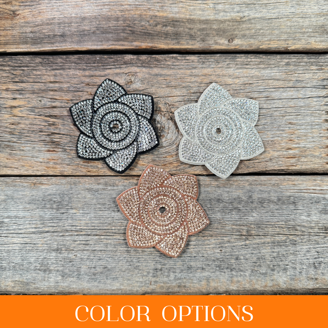 Pointed Flower Rhinestone Rosette