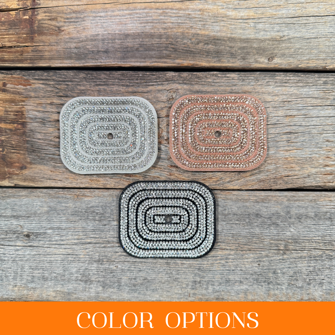 Rectangle Rhinestone Rosette