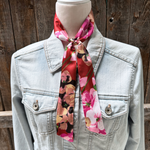 Red and Pink Floral Wild_Rag_Scarf_for_NFR_Cowgirls_Rodeo_Drive_Conchos