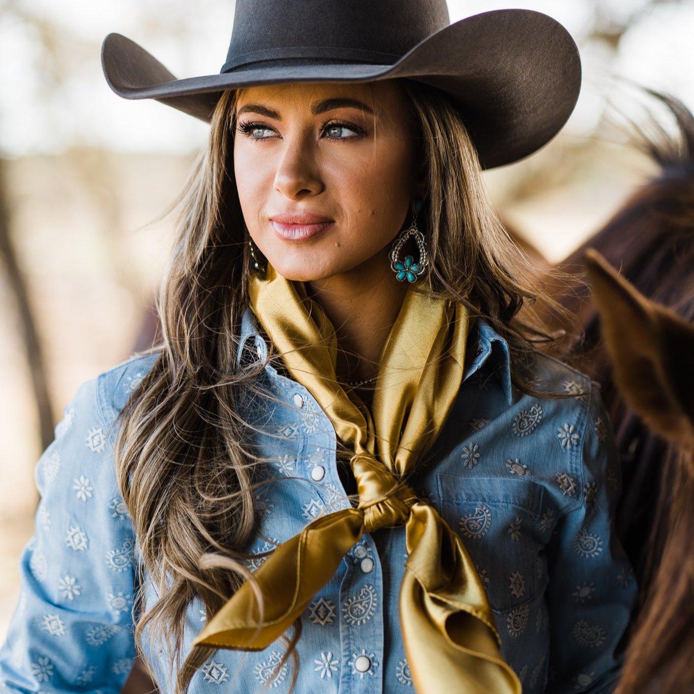 35X35"  Solid Mustard Yellow  Wild Rag / Scarf WRS19