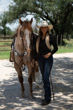 Classic Teal & White One Ear / Breastcollar #OEBC548 - RODEO DRIVE