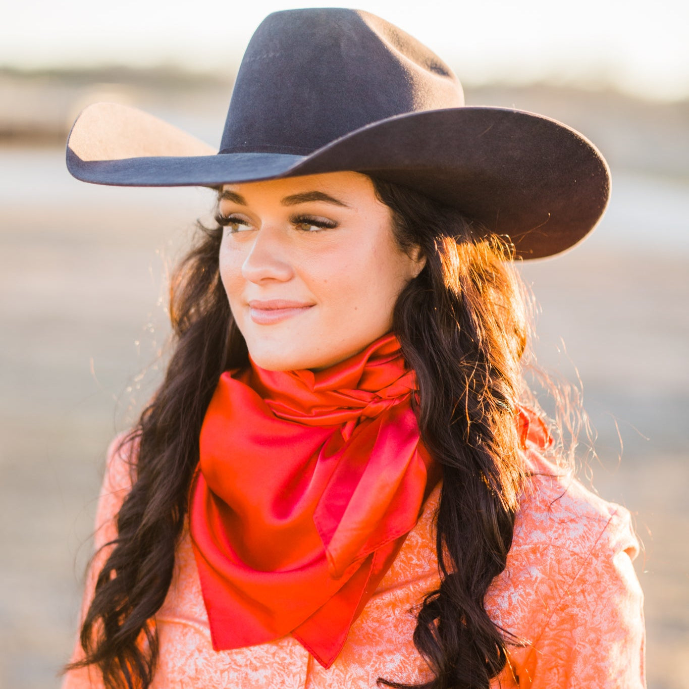 35X35"   Solid Electric Red  Wild Rag / Scarf WRS10