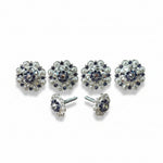 Bright Silver Lilac & Clear Saddle Conchos