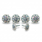 Bright Silver Light Sapphire & AB Saddle Conchos