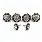 Copper Clear Crystal Conchos | Sizes 1"- 3" | Buckles | Saddle Set | Leather Rosettes | Slide