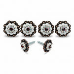 Copper Topaz - AB - Pearl Crystal Conchos | Sizes 1"- 3" | Buckles | Saddle Set | Leather Rosettes | Slide
