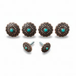 Copper Turquoise Western Concho W103