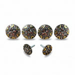 Floral Dots Antique Silver Western Concho W147