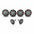 Copper Turquoise Sunflower Western Concho W188