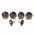 Copper & Gold Flower Western Concho W192