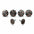 Silver - Copper Floral Western Concho W200
