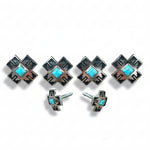 Southwest Antique Silver Turquoise Western Concho W201