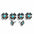 Southwest Antique Silver Turquoise Western Concho W201