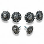 Antique Silver Flower and Berry Western Concho W226